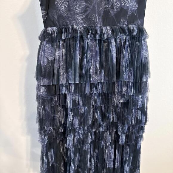 Hutch Spaghetti Strap Tiered Ruffle Tulle Maxi Dress Fun Formal Gown - SZ 2 $449 - Picture 4 of 12